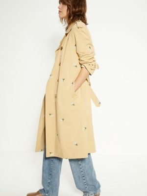 Petite Embroidered Trench Coat SKU171426753145508001